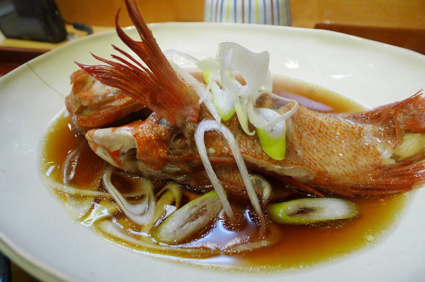 Kinki (thorny head) nitsuke (simmered in soy sauce, sake, and sugar)