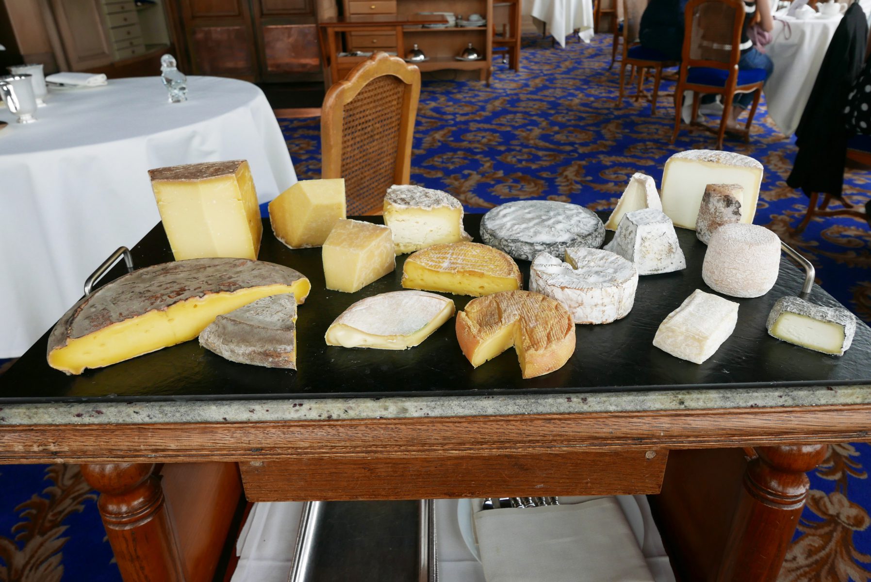 Cheese table at La Tour D'Argent