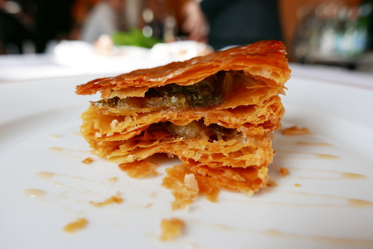 Mille-feuille with rhubarb