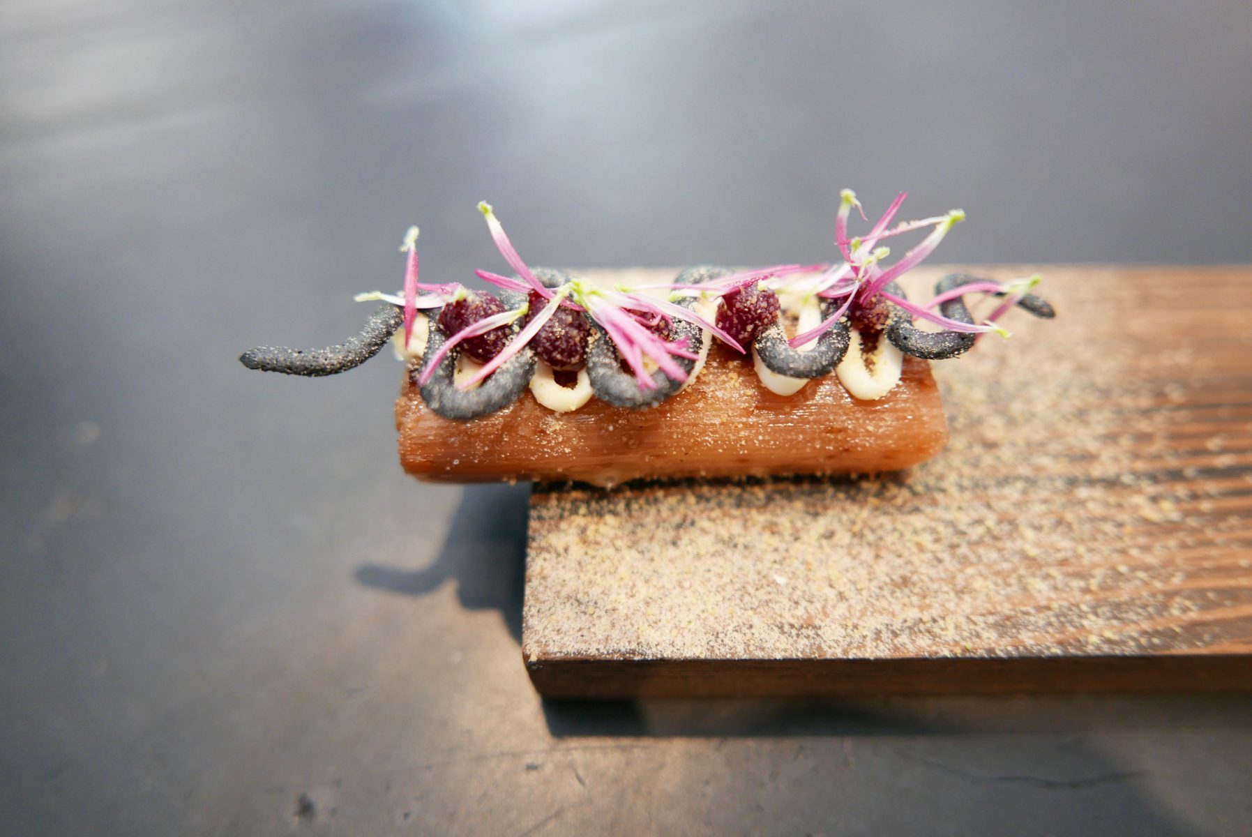 Leek and brown butter amuse bouche