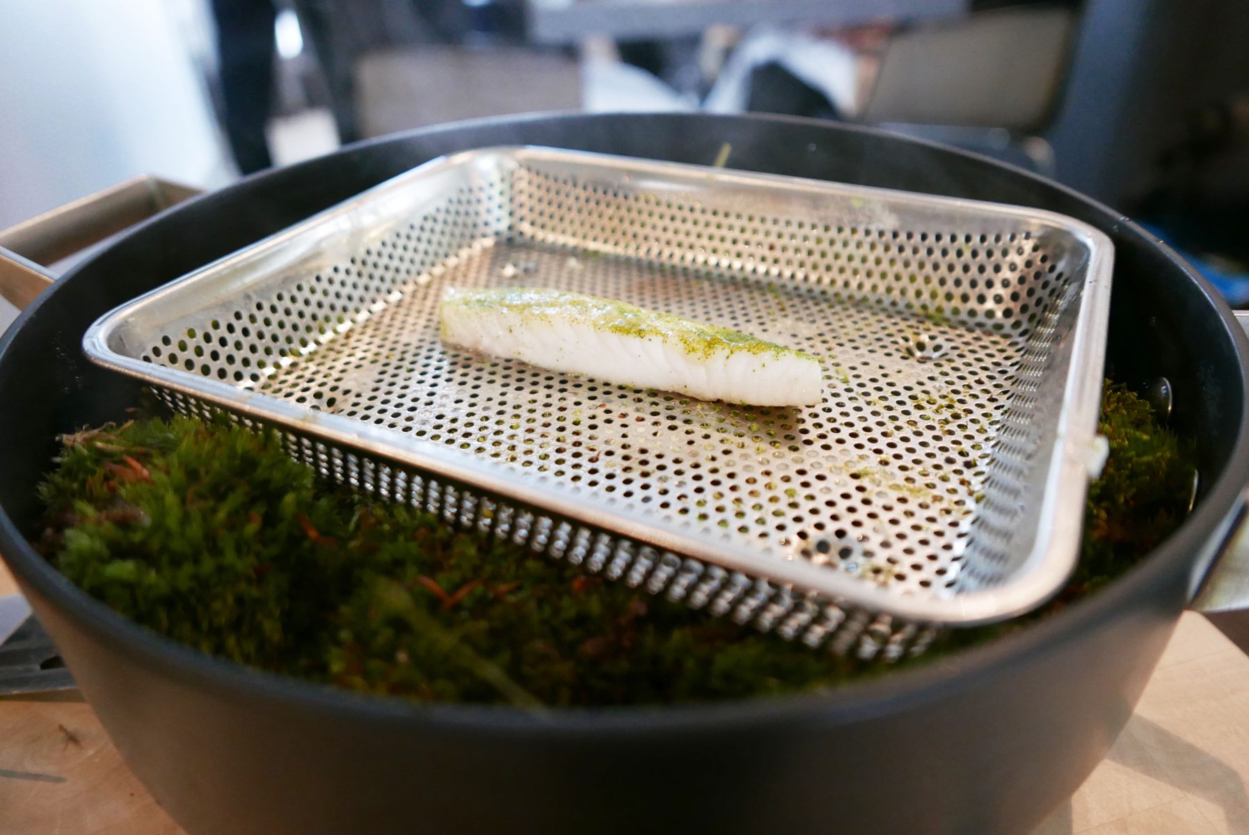 John Dory cooked with moss