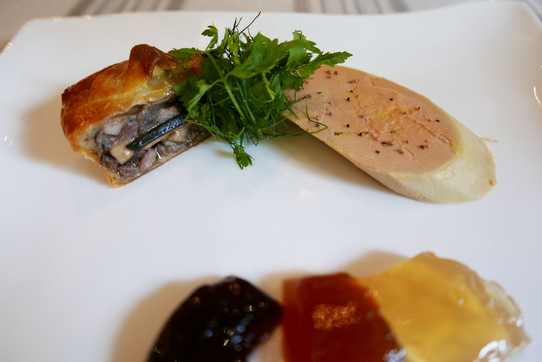 Foie gras with pigeon pie
