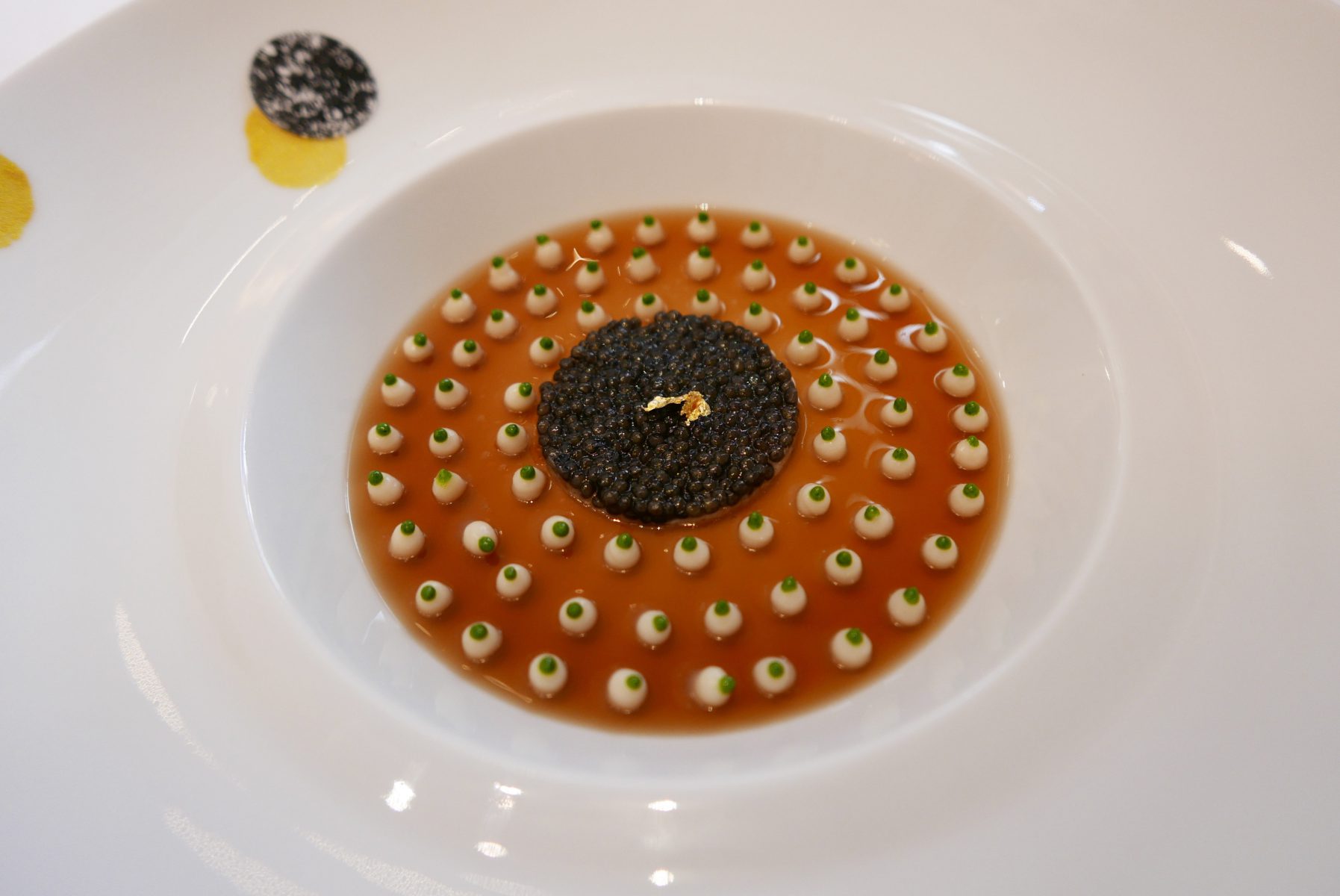 Caviar surprise on spider crab and coral anise infusion