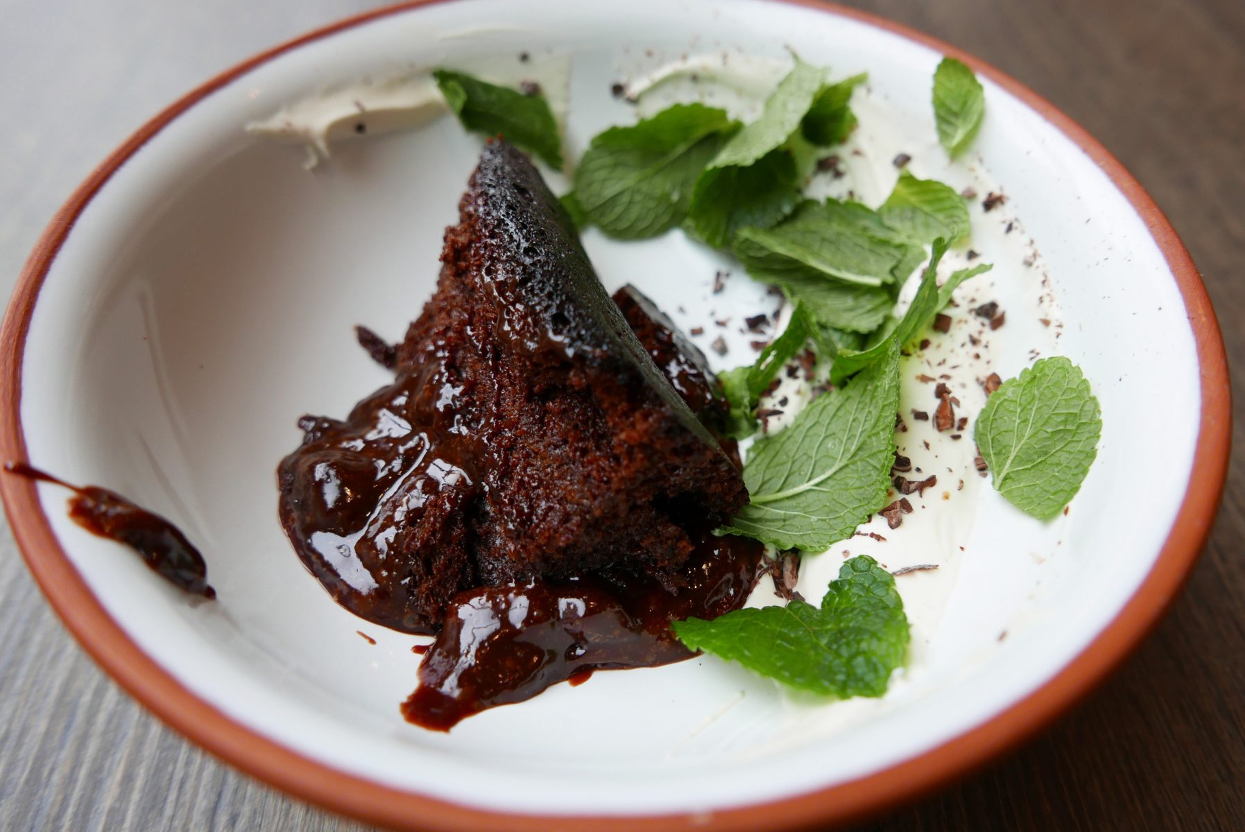 The insanely decadent chocolate cake is especially worth mentioning, although I would be ok with less mint leaves!