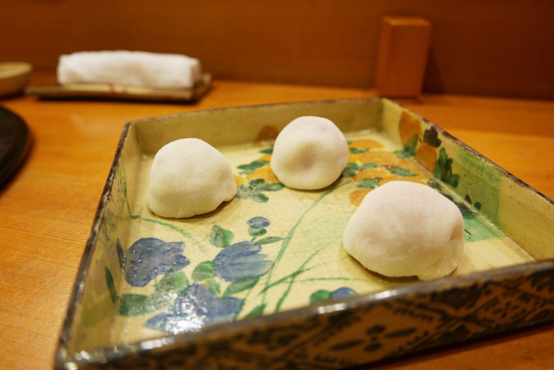 Strawberry daifuku, the best part of the meal!