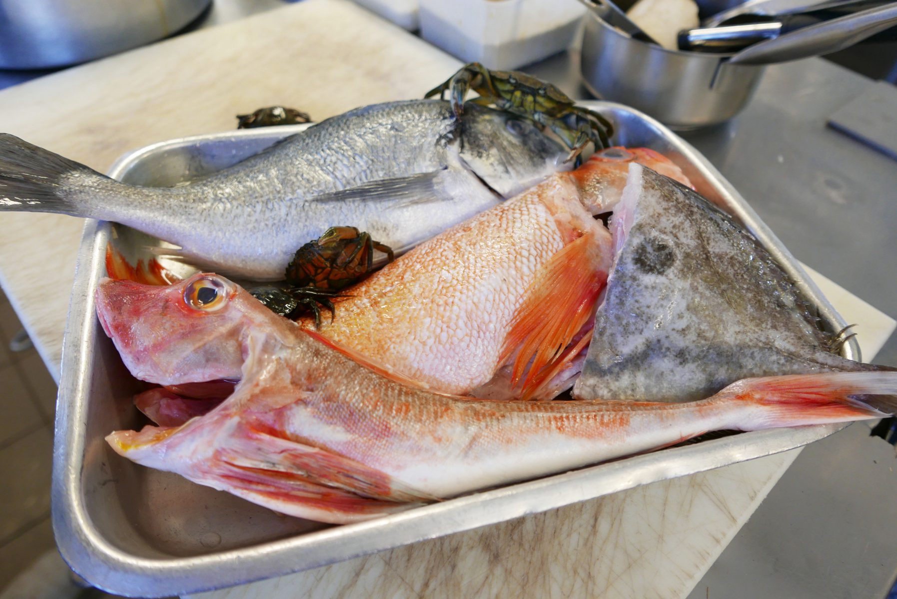 The catch of the day- my favourite is rascasse (Scorpion fish)