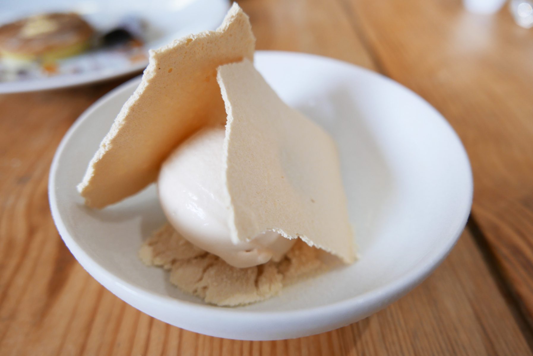 Smoked wood ice cream