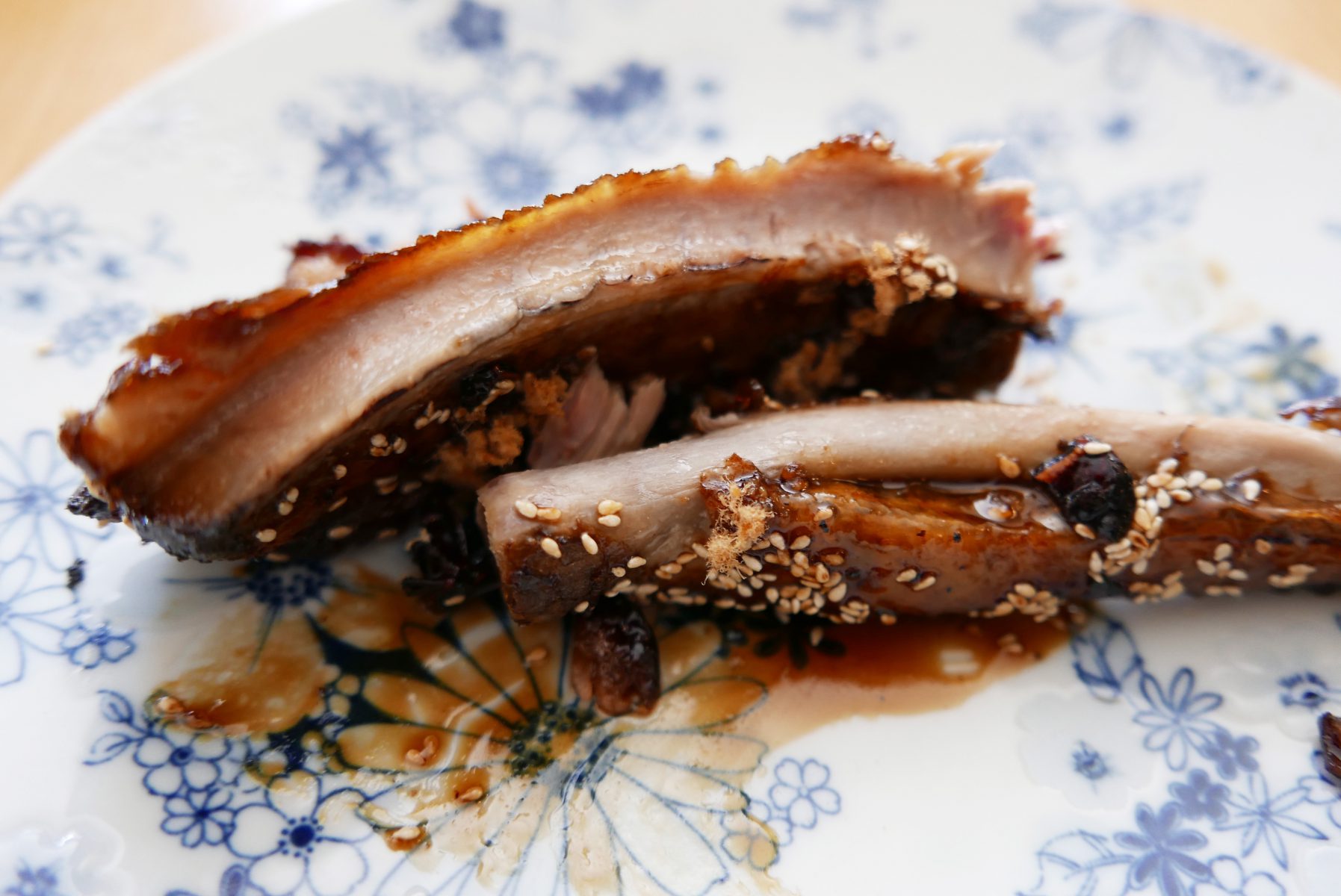 Sweet and sour pork rib with toasted sesame. Sooo good!