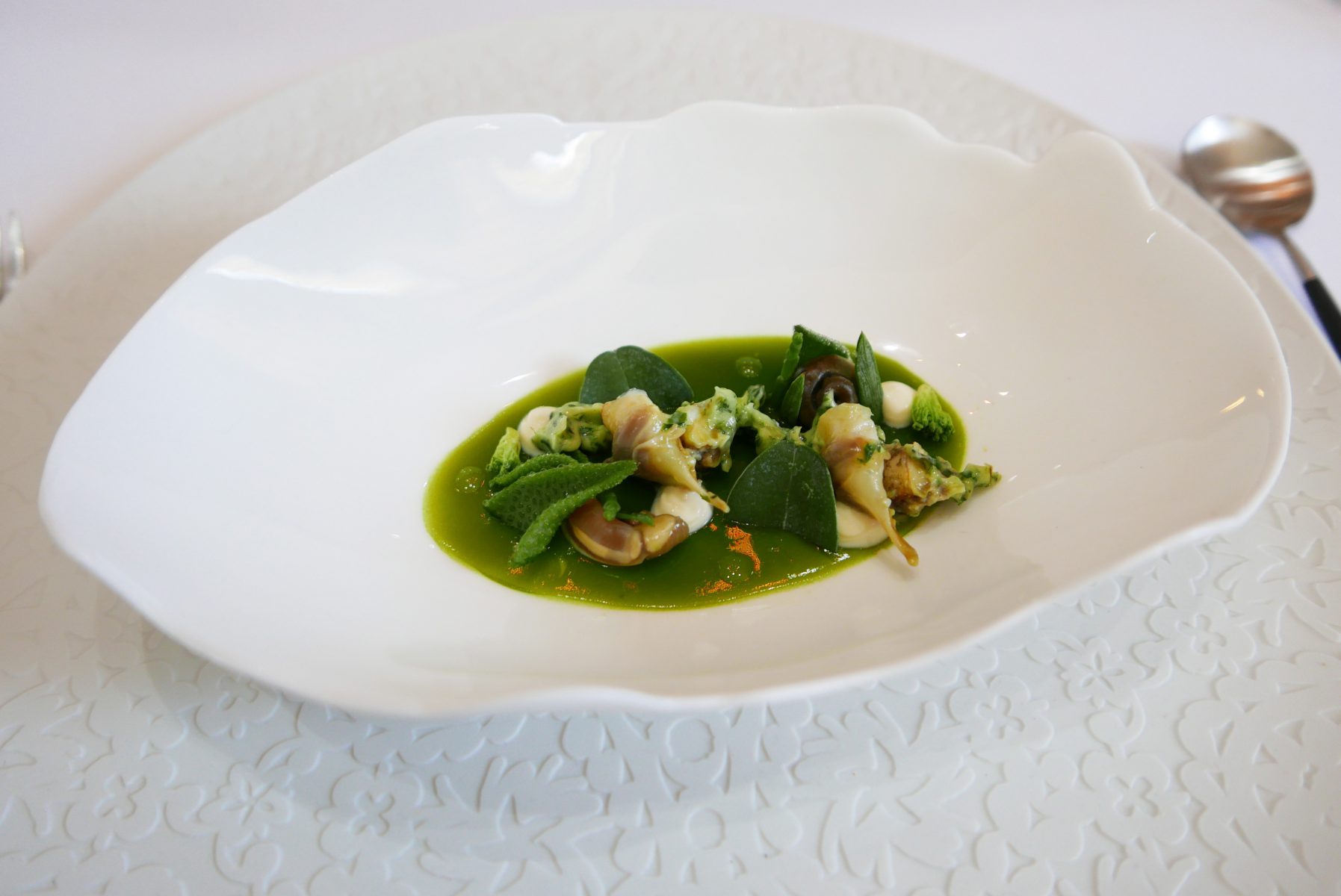 Saline bushes and sea snail salad