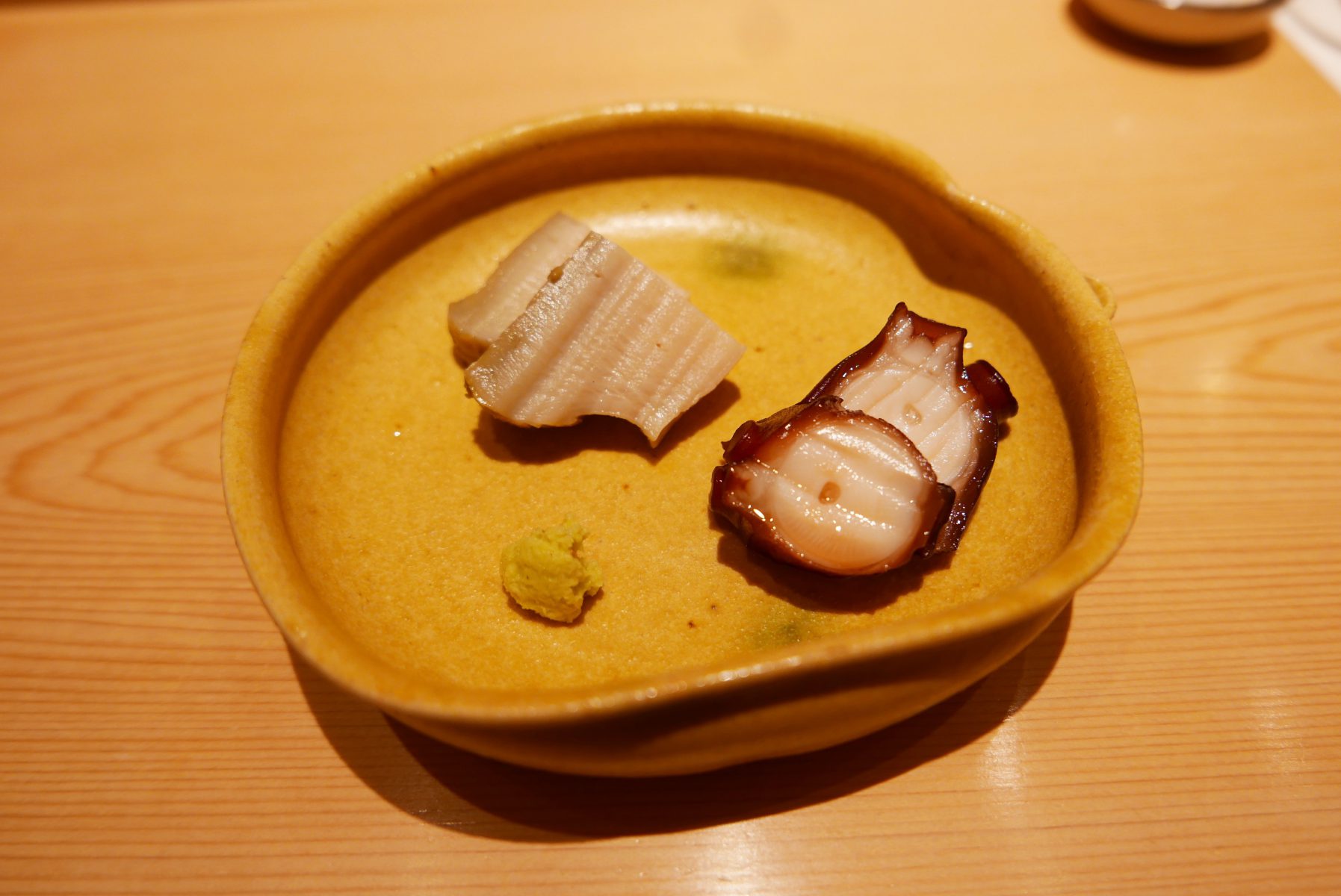 Abalone and octopus at Saito