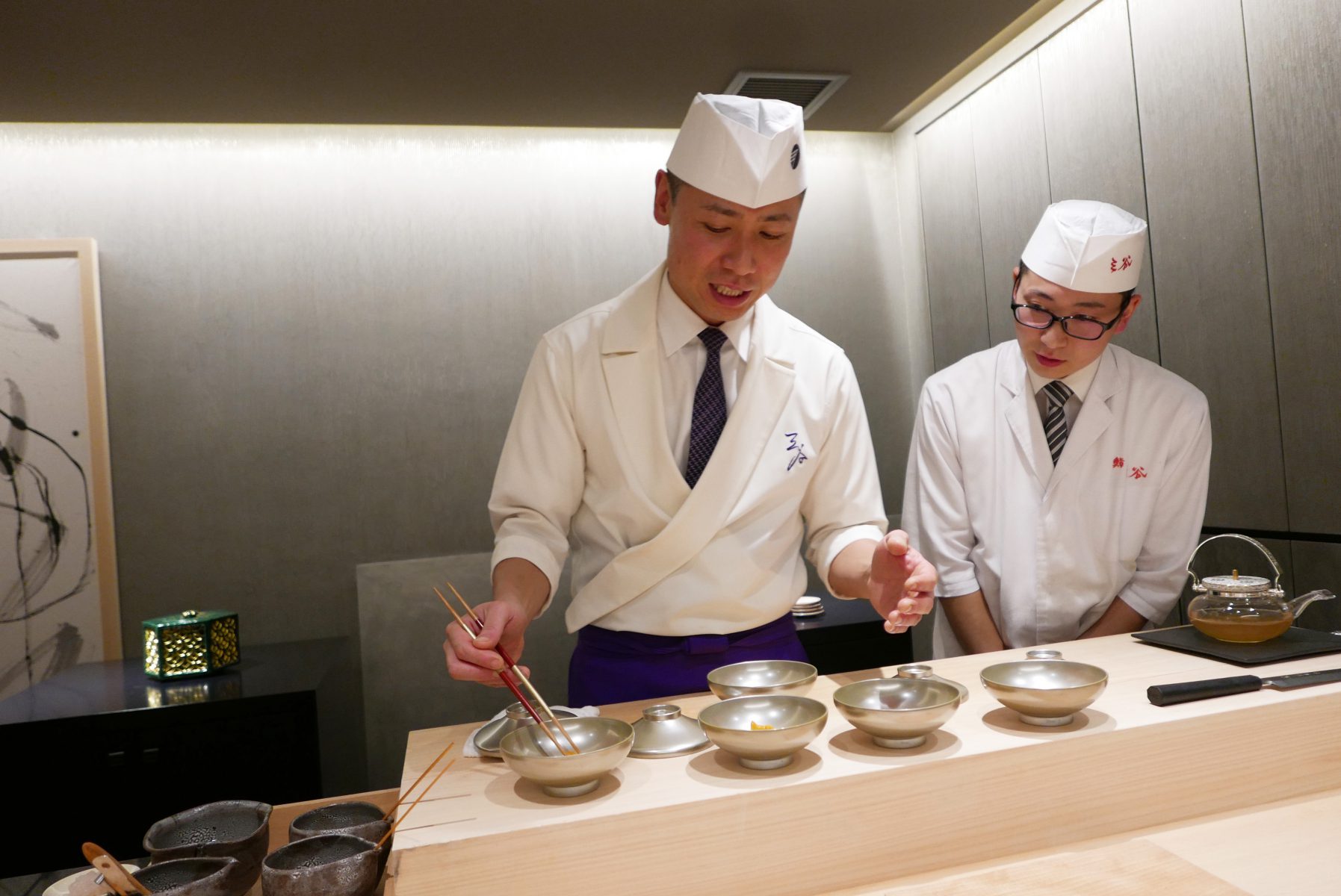 Our sushi master and his assistant at Mitani