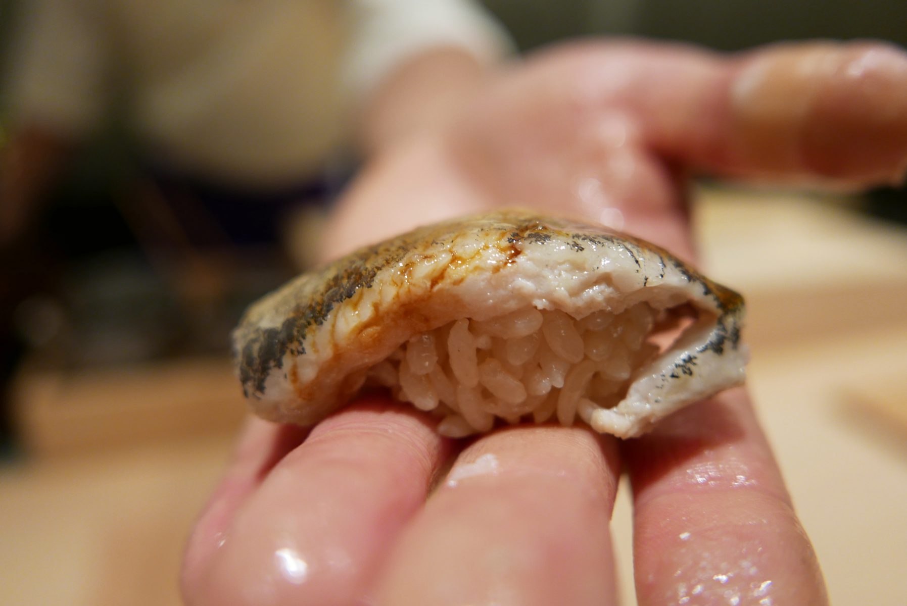 Iwashi (sardine) sushi at Mitani, Tokyo.