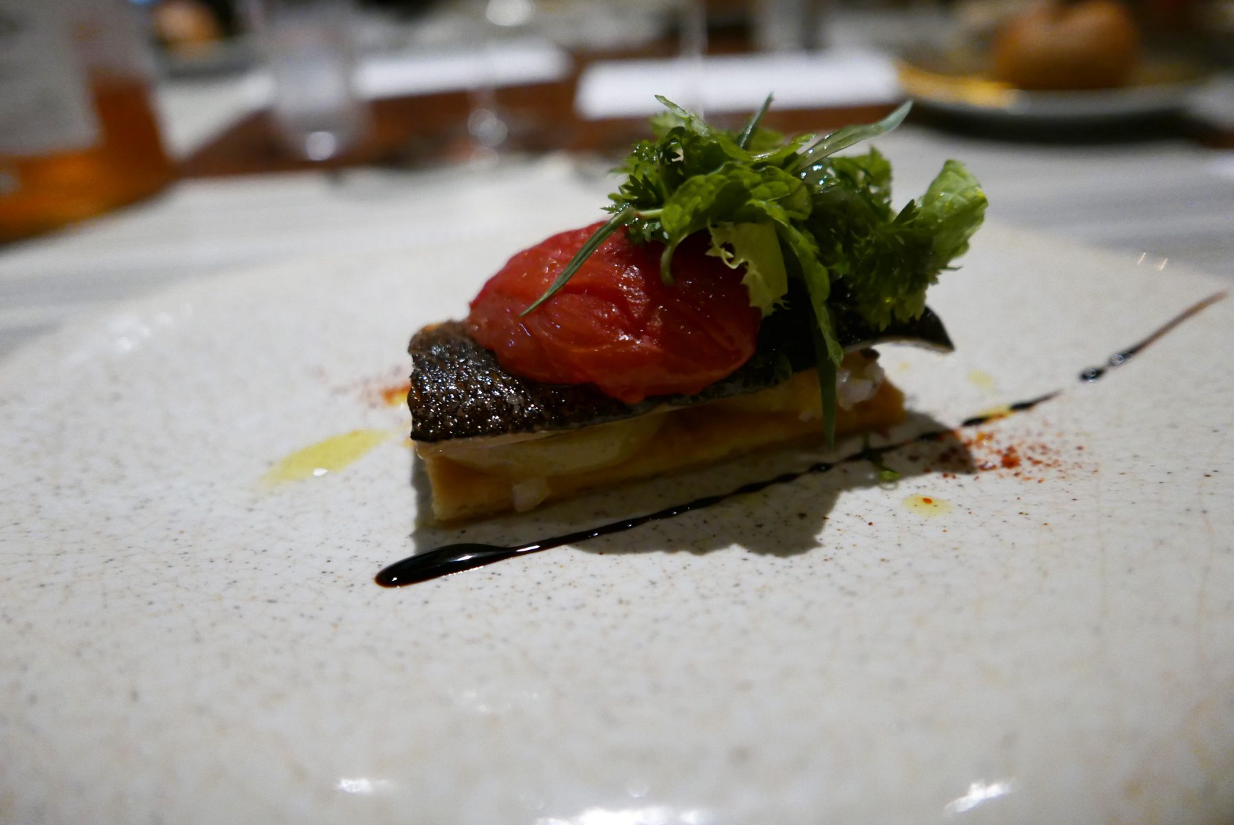Pacific saury with tomato confit