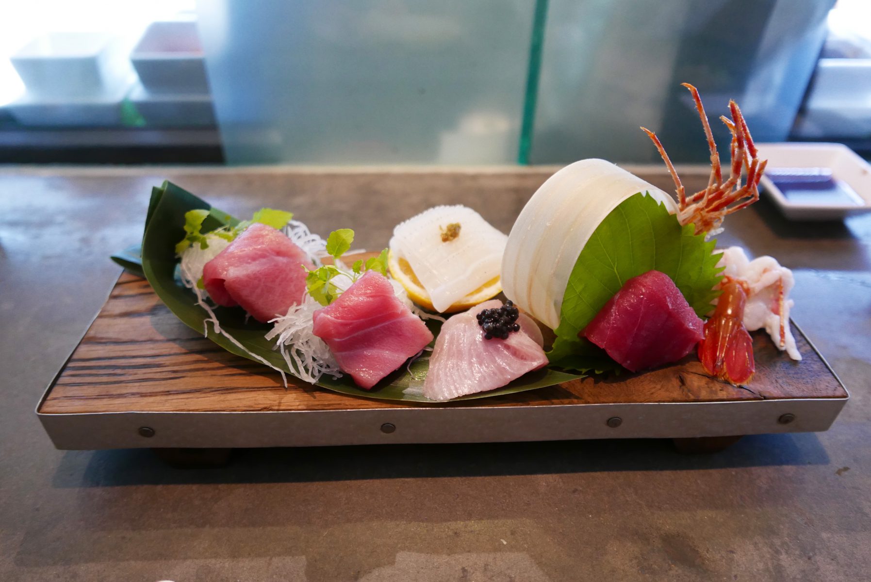 Sashimi selection at Dinings