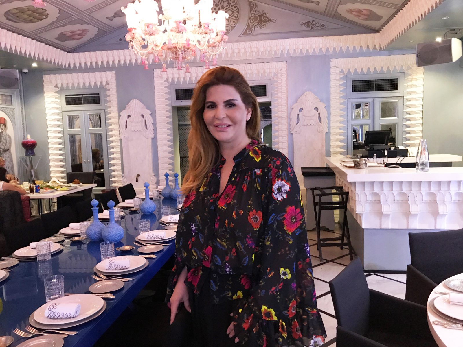 Mireille Hayek at Em Sherif restaurant