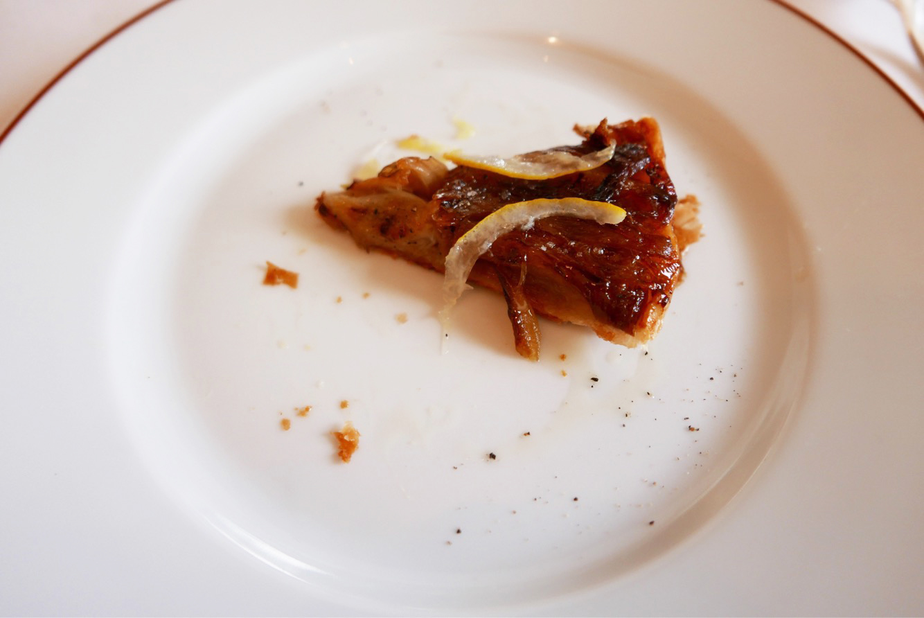 Onion tart at L'Arpège, Paris.