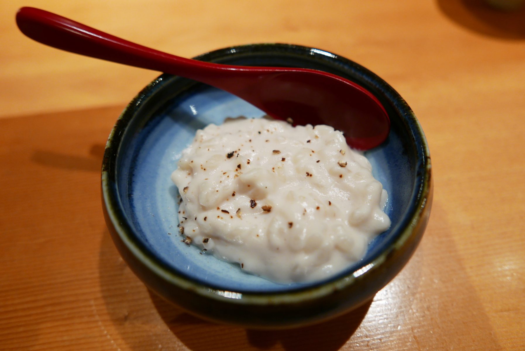 Shirako (milt) risotto with matured pepper.