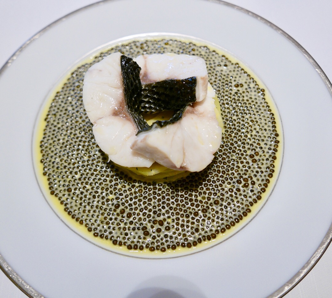 Sea bass with caviar sauce at l"Ambroisie(3*), Paris