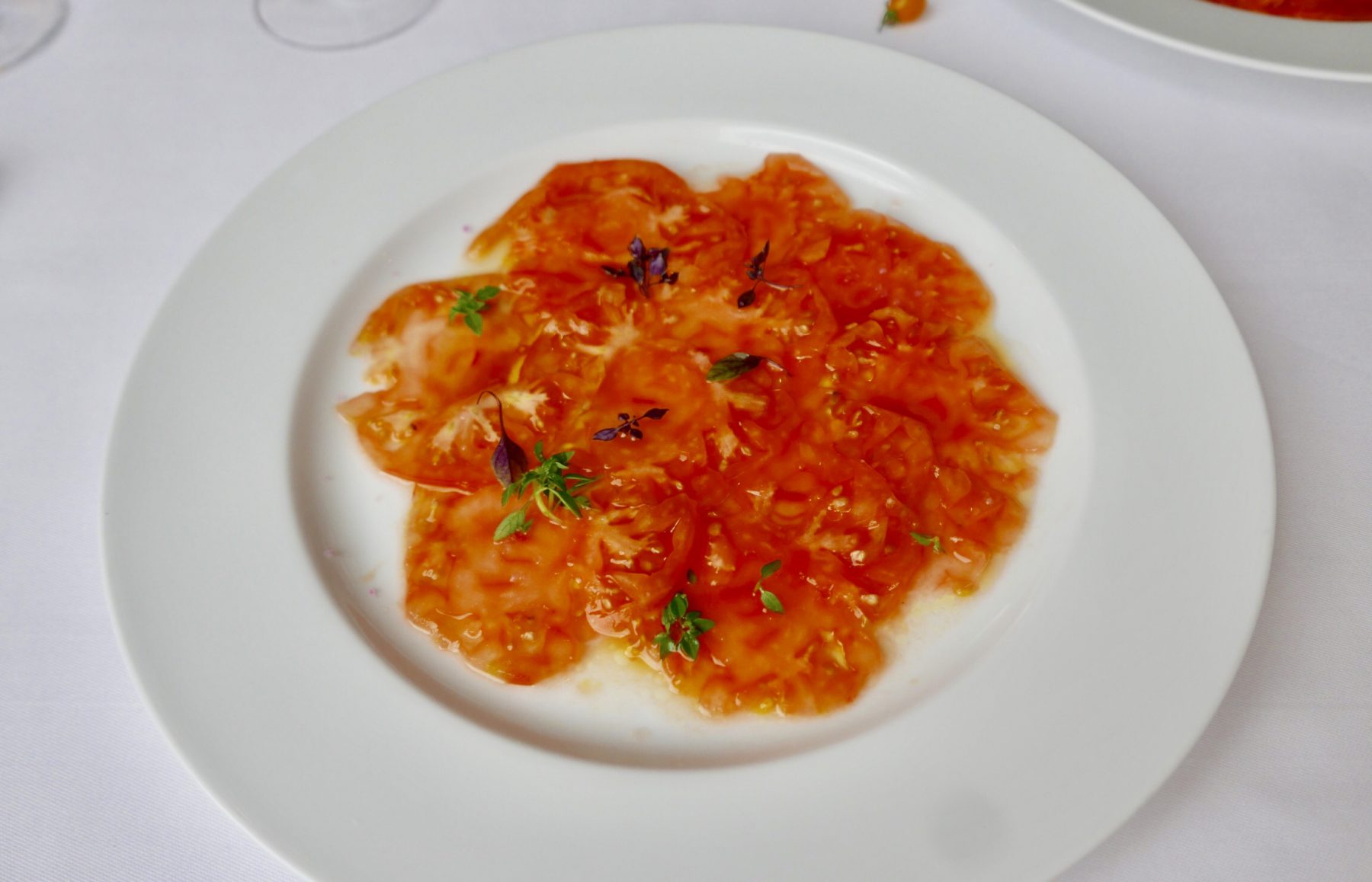 Tomato carpaccio by Alain Passard at L'Arpège(3*), Paris