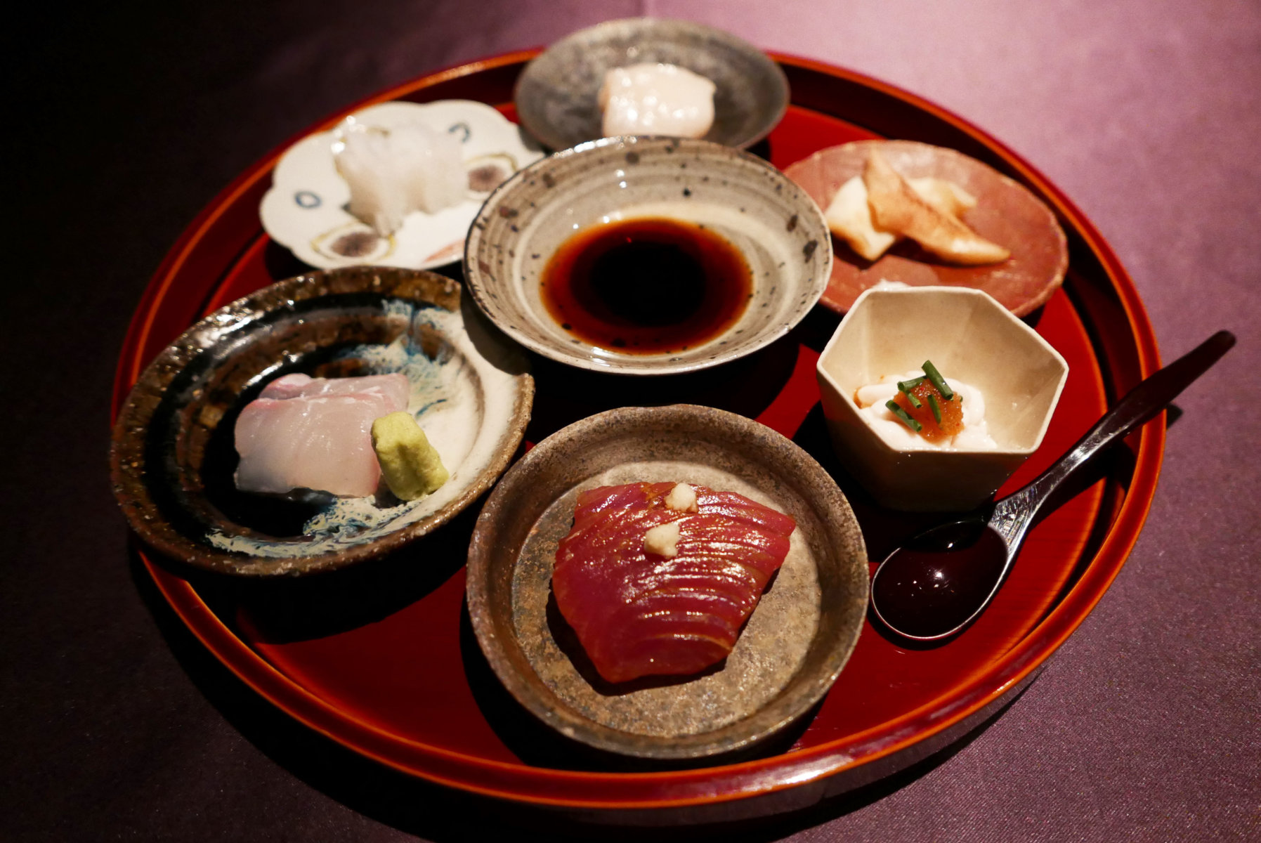 Assortment of sashimi