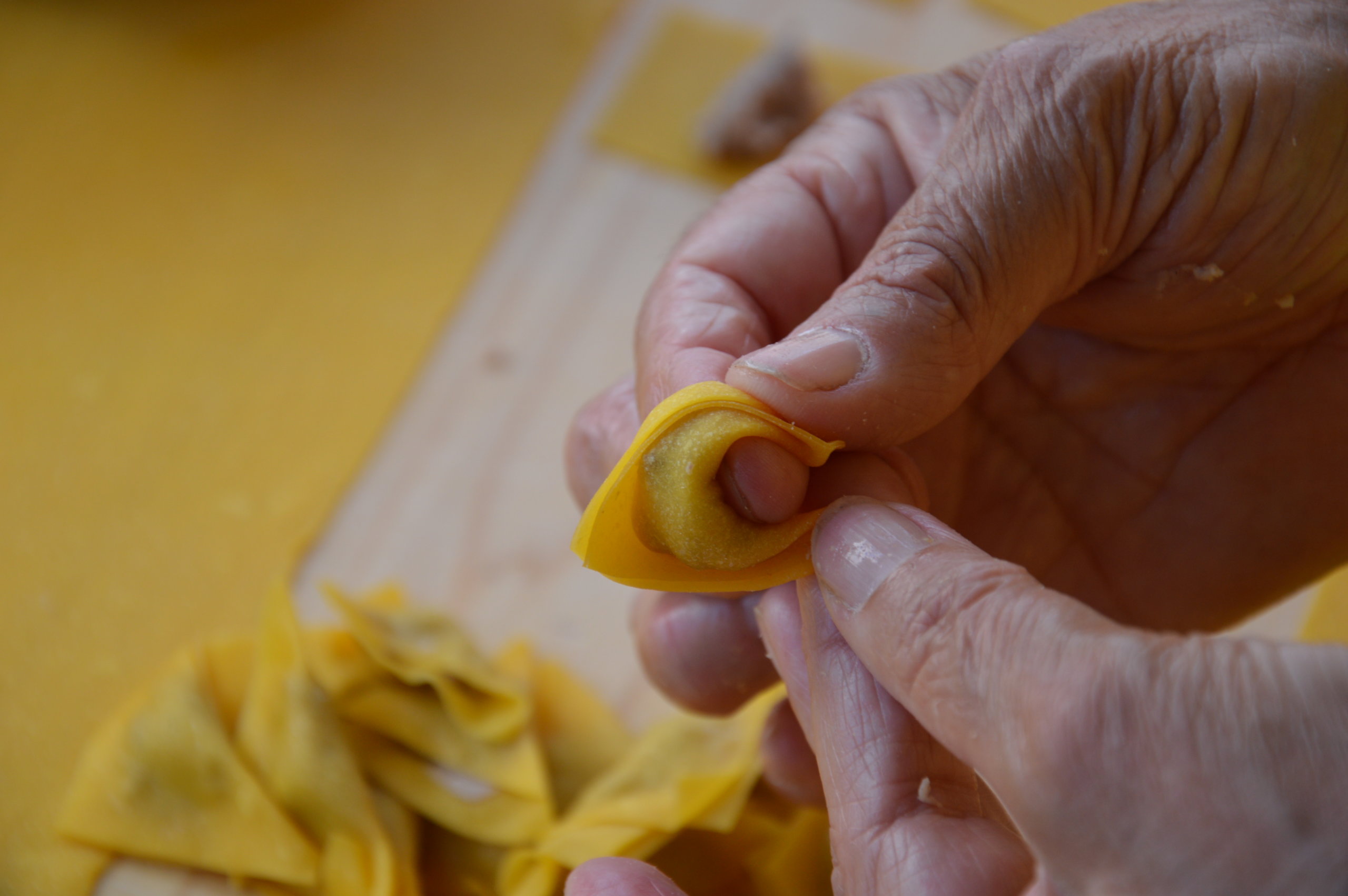 Making tortellini