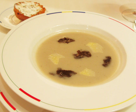 Artichoke and black truffle soup