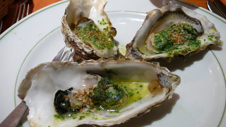 Oysters with herbs butter
