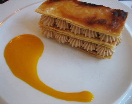 mille-feuille pastry with chicory cream