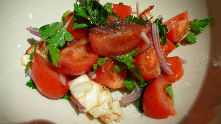 lobster and tomato salad