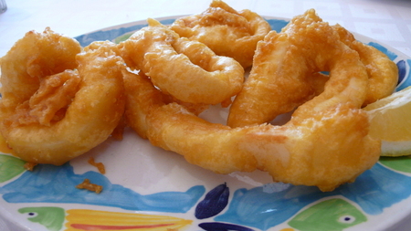  Fried calamari rings 