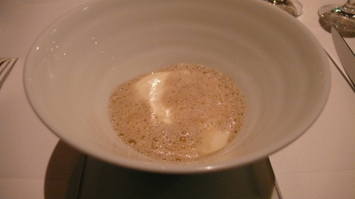 Onion and mushroom amuse bouche