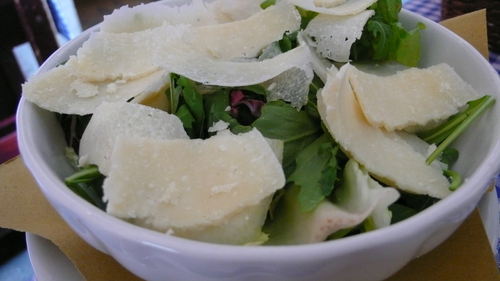 Green salad with pecorino cheese