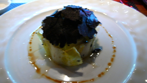 black truffle from Perigord, chicory salad and Crete de Fontenay apple