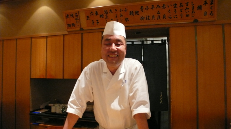The main sushi chef of Kyubei, a real virtuoso of the art of sushi making