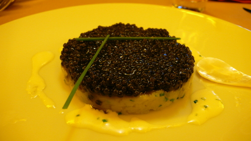 Parmentier of Beluga caviar