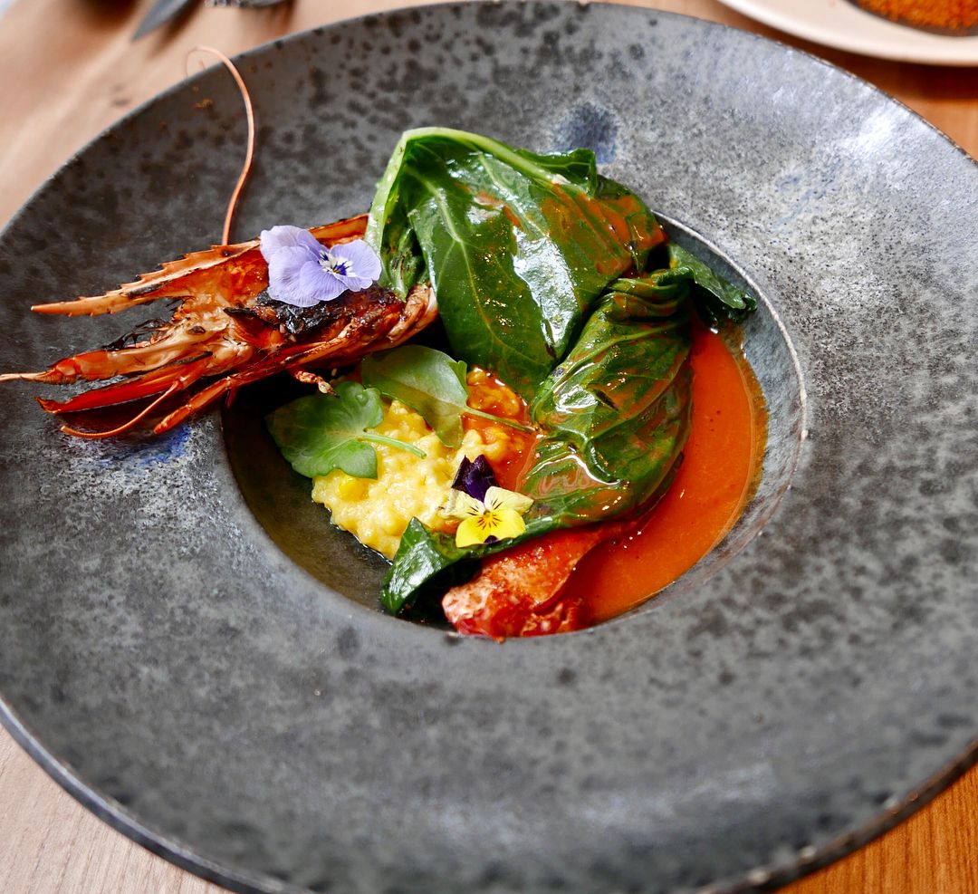 wild Nigerian tiger prawn, banga bisque