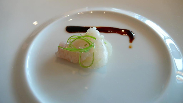 Shima Aji, Asian Pear, Pickeled Jalapeno and "Sauce Japonaise"