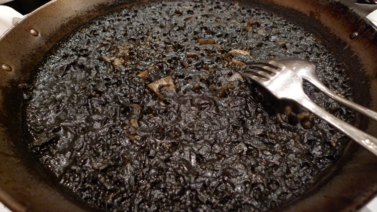 Black squid ink paella