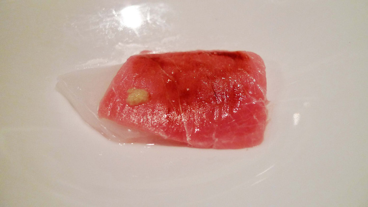 Marrow and belly of tuna sushi.