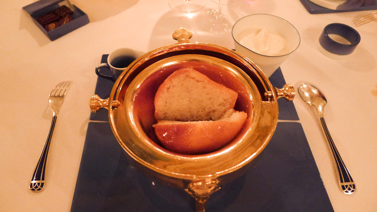 Rum baba with whipped cream