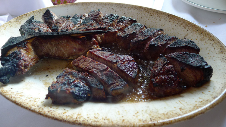 Steak at Wolfgang's steakhouse, Tribeca