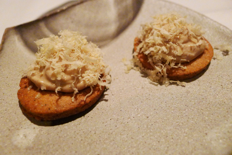 Toasts with crab meat