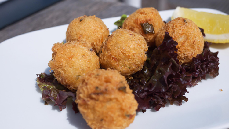 hot fried cod balls