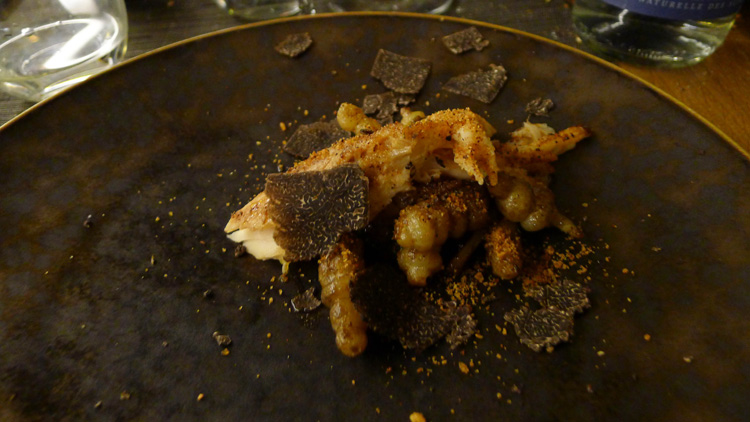 Skate with Chinese artichoke and truffle
