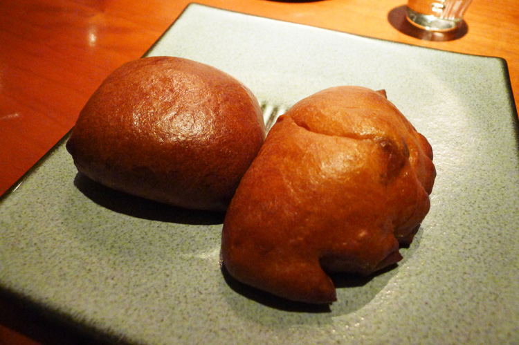 Pirozhki stuffed with meat at Asian fusion restaurant Nedalny  Vostok