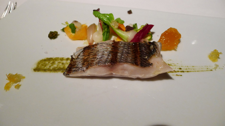 Red sea bream, yuzu and capers