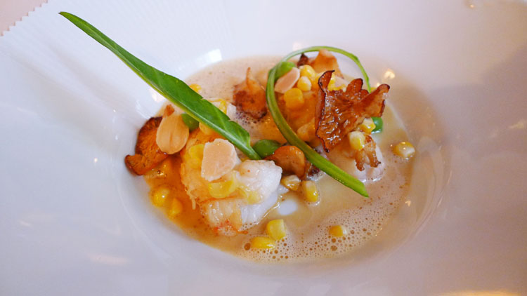 Lobster with chanterelles and sweetcorn