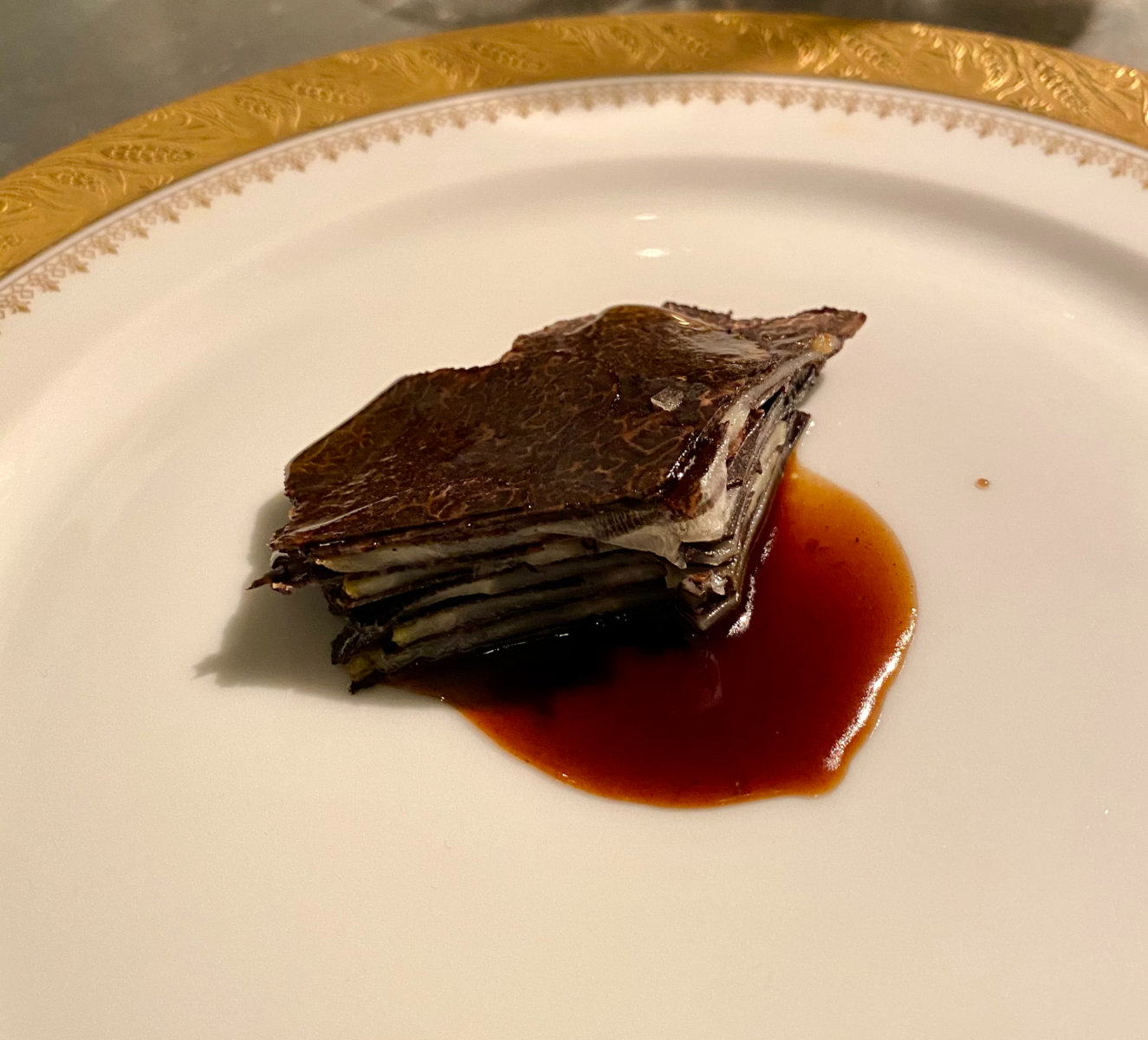 Celery and black truffle Mille-feuille at Table, Paris