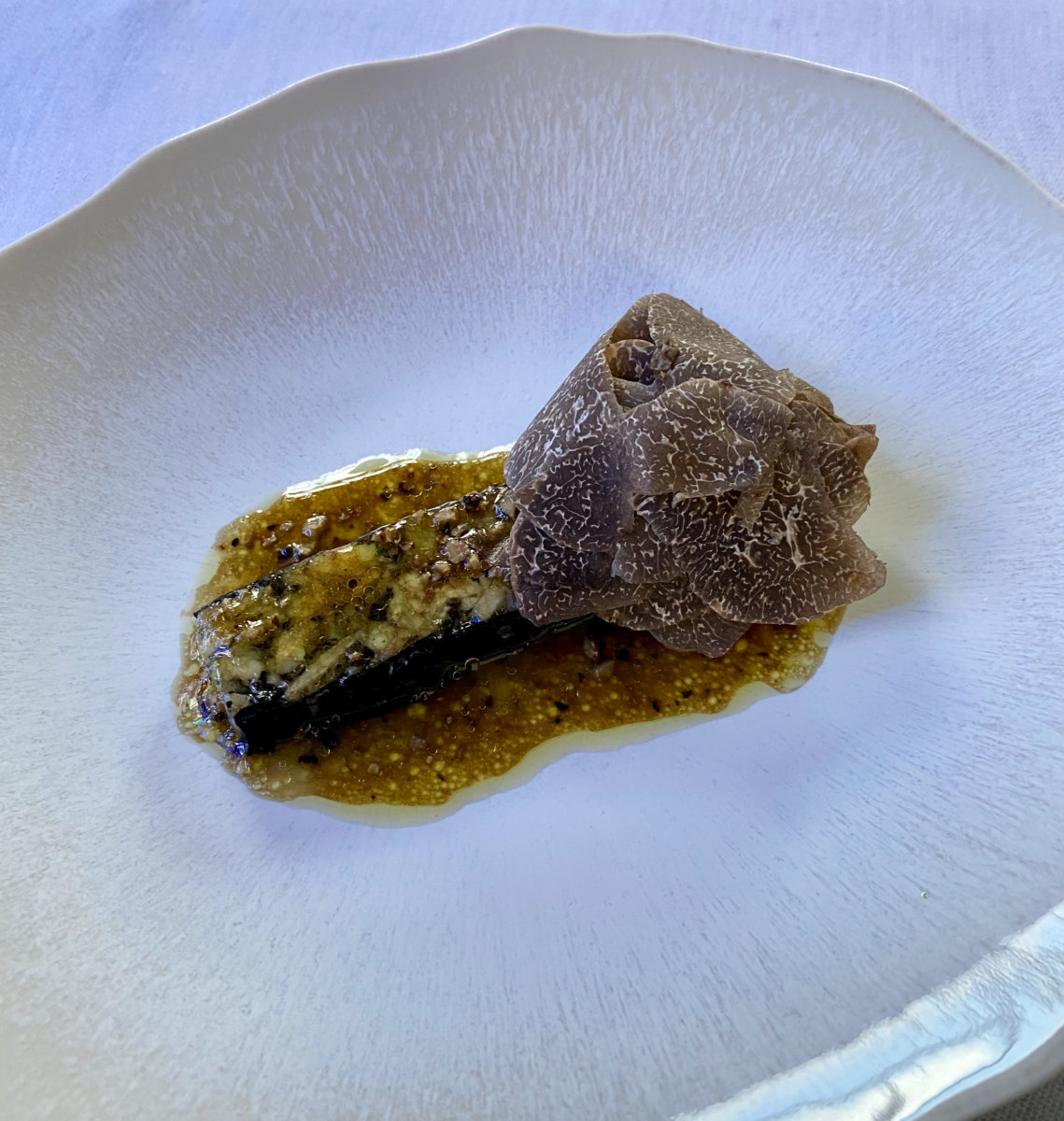 Fromage de tête with Périgord and Alba truffle at Bibemdum by Claude Bosi, London