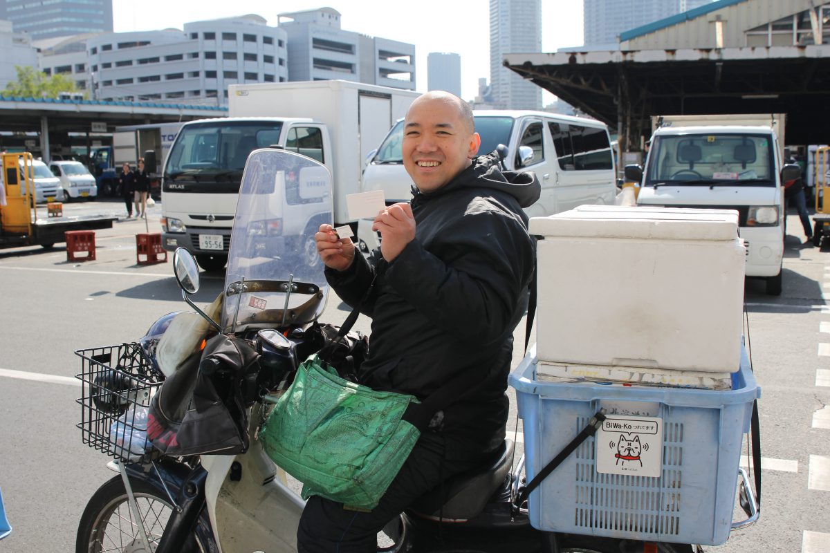 Kimura san at Tsukiji market